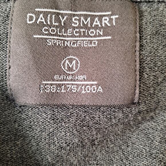 Springfield Men's Gray Cotton V-Neck Gray Button Down Long Sleeve Cardigan - M - Picture 5 of 6